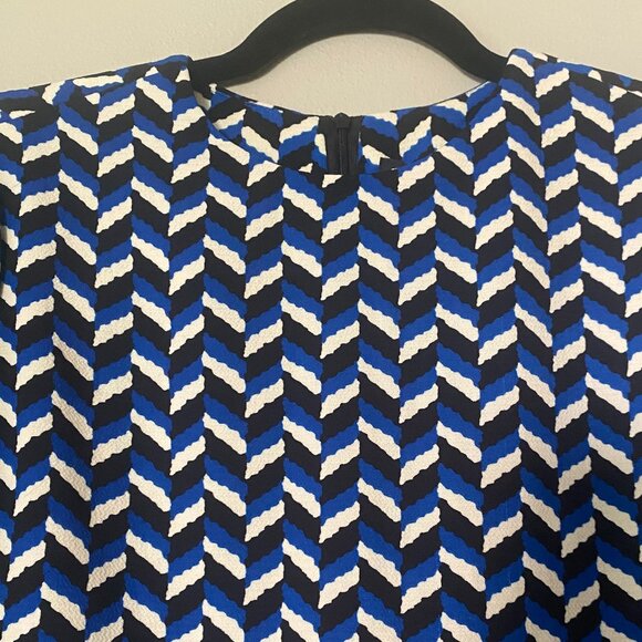 NWT Zara Geometric Pattern Short Sleeve Shift Dress Size Small - Picture 3 of 11